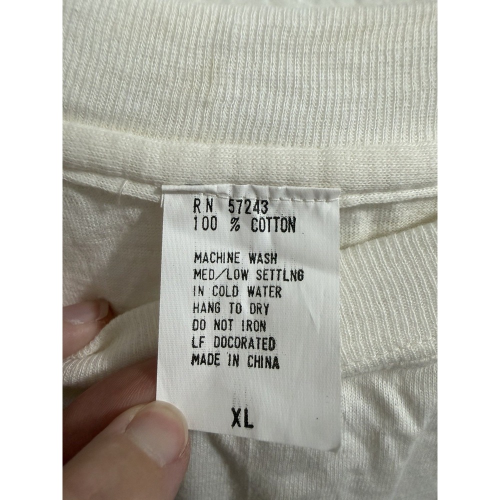 Single Stitch Patriotic American Eagle & Flag "Born And Bred In The USA" XL - Picture 4 of 8